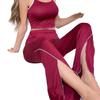 Beliebter europäischer und amerikanischer mehrfarbiger Spice Girl Weste geteilter weiter Bein lässiger Loungewear Anzug Damen
