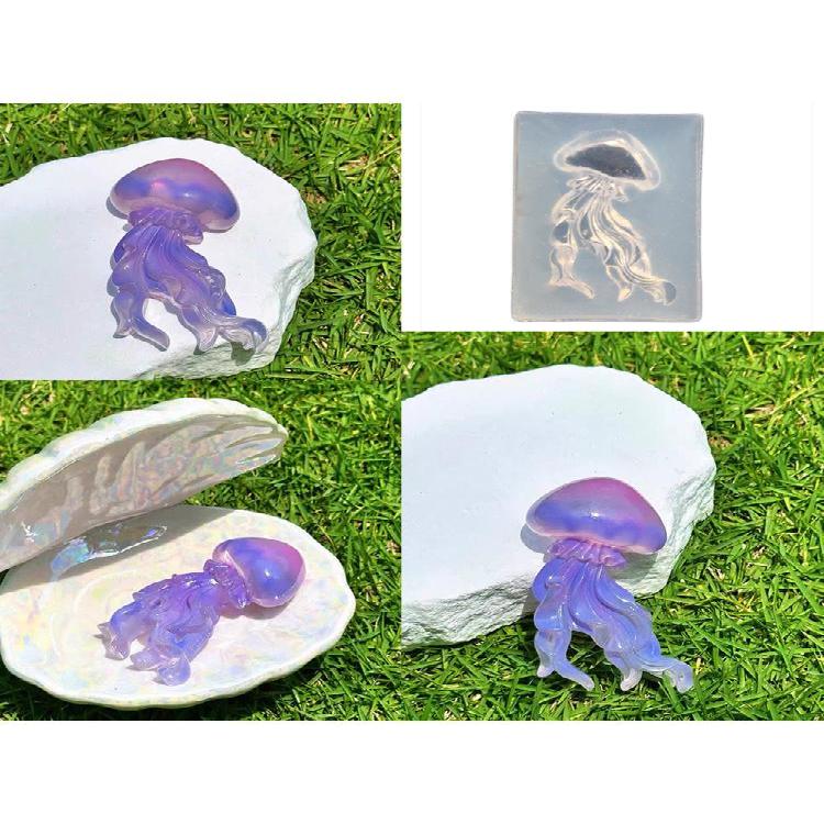 Jellyfish Silicone Candle Molds Suitable For Resin Art Handmade Candle Soap Keychains Fridge Magnets Phone Charm Making