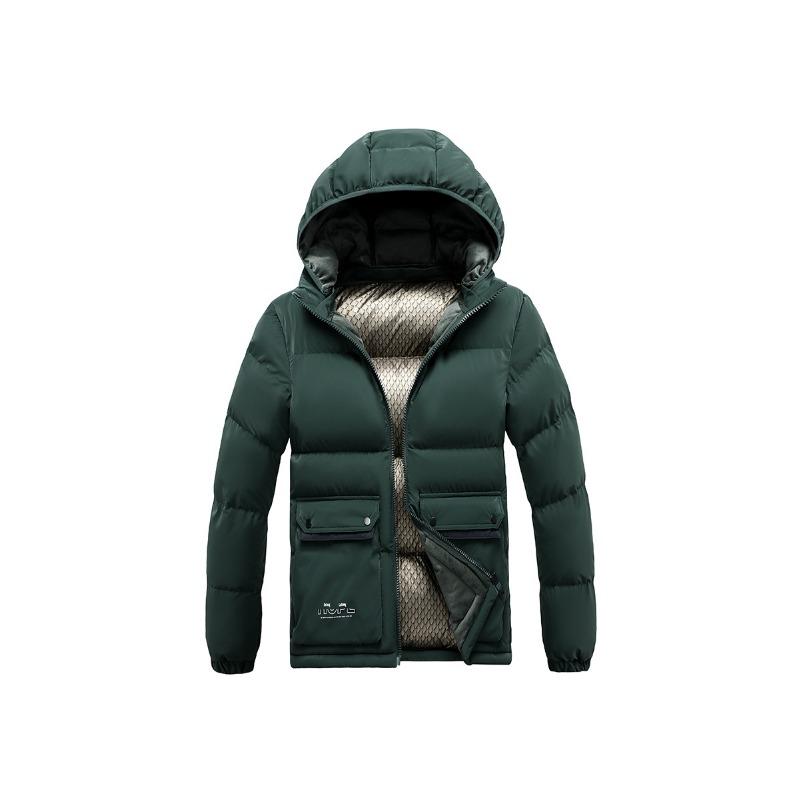 

Легкое хлопковое пальто мужское зимнее однотонное графеновое приталенное со съемным капюшоном утолщенная куртка мужская 4XL
