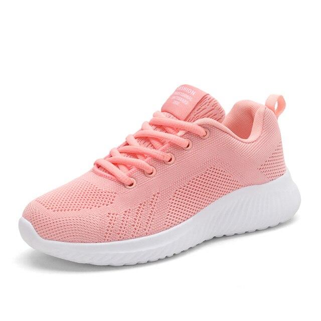 Women Shoes Flat Sneakers Breathable Casual Sports Ladies Shoes Lightweight Comfy Trainer Tennis Running Sneakers For Women