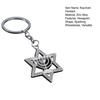 Keychain Pendant Sparkling Rhinestones Hexagram Shape Zinc Alloy Key Holder with Chain Buckle Design Backpack Accessory
