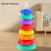 Colorful Baby Stacking Rings - Rainbow Spinner Tower Educational Toy for Infants and Toddlers