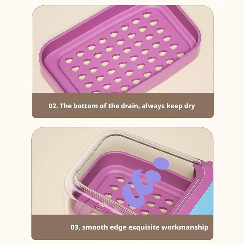 Soap Holder Travel Case Portable Soap Box Draining Dish With Lanyard  Compact Tray For Shower Outdoor Camping