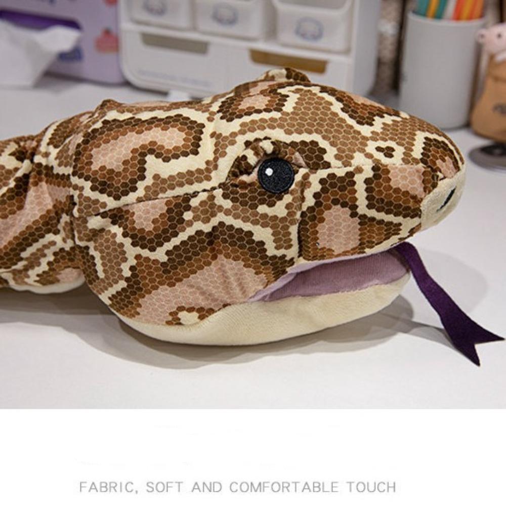 Gift Giant Snake Plush Toy Simulated Animal Hand Puppet Toy Stuffed Snake Doll  for Children Boys