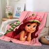 1Pc Strawberry Shortcake'S Sweet Adventure Blanket For Couch Bed Plush Cozy Fuzzy Blanket Super Soft Warm Blankets For Fall And Winter 0918257