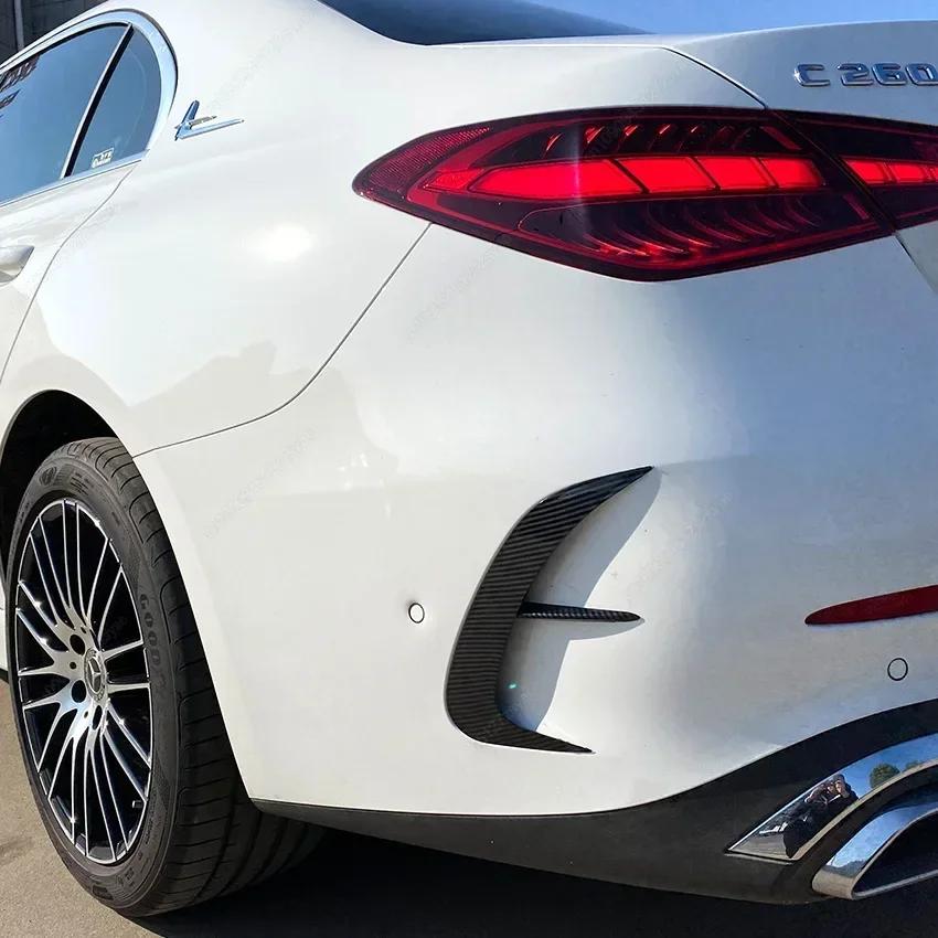 2 Stück Hintere Stoßstange Splitter Seitenlüftung Windmesser Für Mercedes Benz C-Klasse W206 C180 200 260 300 400 C43 C63s AMG 2025-2025