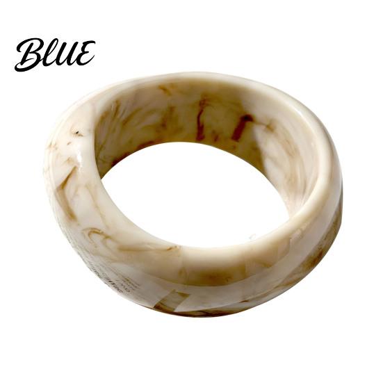 Women Fashion Jewelry Acrylic Resin Chunky Bangle Hypoallergenic Colorful Geometric