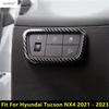 For Hyundai Tucson NX4    Head Lamp Light Switch Adjust Panel Control Cover Trim Carbon Fiber Interior Accessories