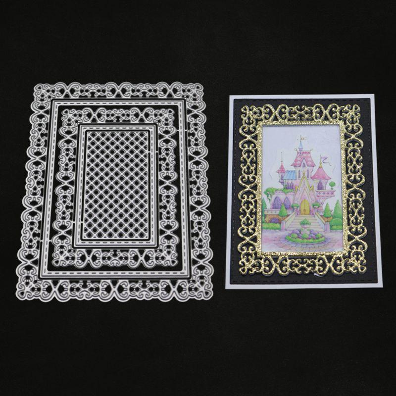 Square frame Metal DIY Cut Die Stencil Scrapbook Album Paper Card Emboss B LK Square frame Metal DIY Cut Die Stencil Scrapbook Album Paper Card Emboss B LK