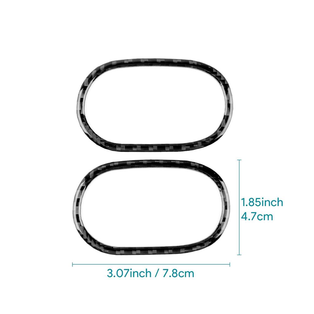 AIRSPEED Carbon Fiber Interior Dashboard Side Air Vent Sticker for Mini Countryman U25 Customizable Interior Garnish for the Stylish and Tape Included