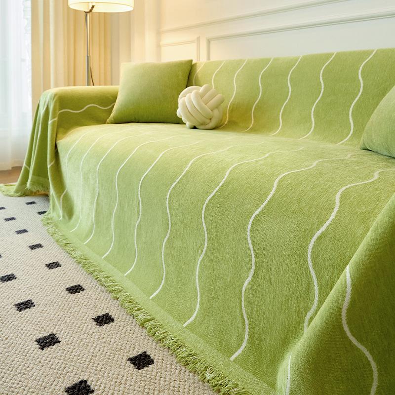 Premium Feel Chenille Sofa Cushion Cloth Sofa Cover Thick Non-Slip Couch Cover Full Towel Knee Blanket Cover Cloth Sofa Blanket