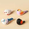 Miniature Basswood Carving Bird Decoration Sculpture Realistic Design with Wood Block Home Accent Thoughtfuls Gift