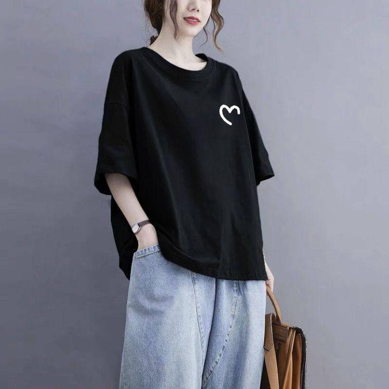 150kg Plus Size Summer 2026 Maternity Tops 115kg Short-Sleeve Pure Cotton Women's T-Shirt New Style Half-Sleeve