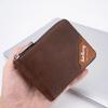 Leather Men's Short Wallet English Letter Pocket Purse Multifunction Anti-theft Cash Bag  Daily Use