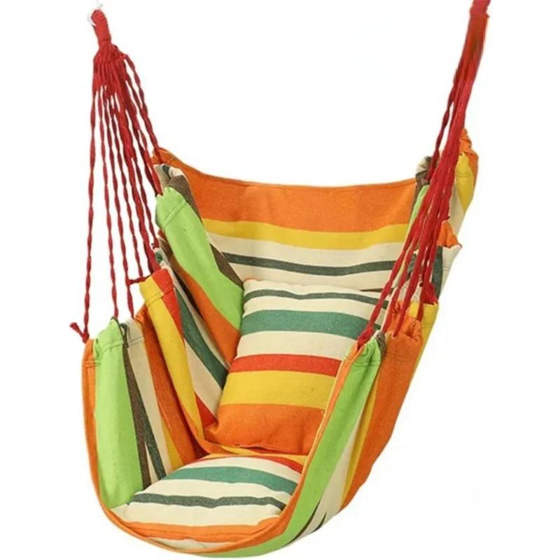 Hot Portable Hanging Hammock Indoor Lazy Chair Travel Outdoor Camping Swing Chair Thick Canvas Bed Hammocks 200KG Load Bearing