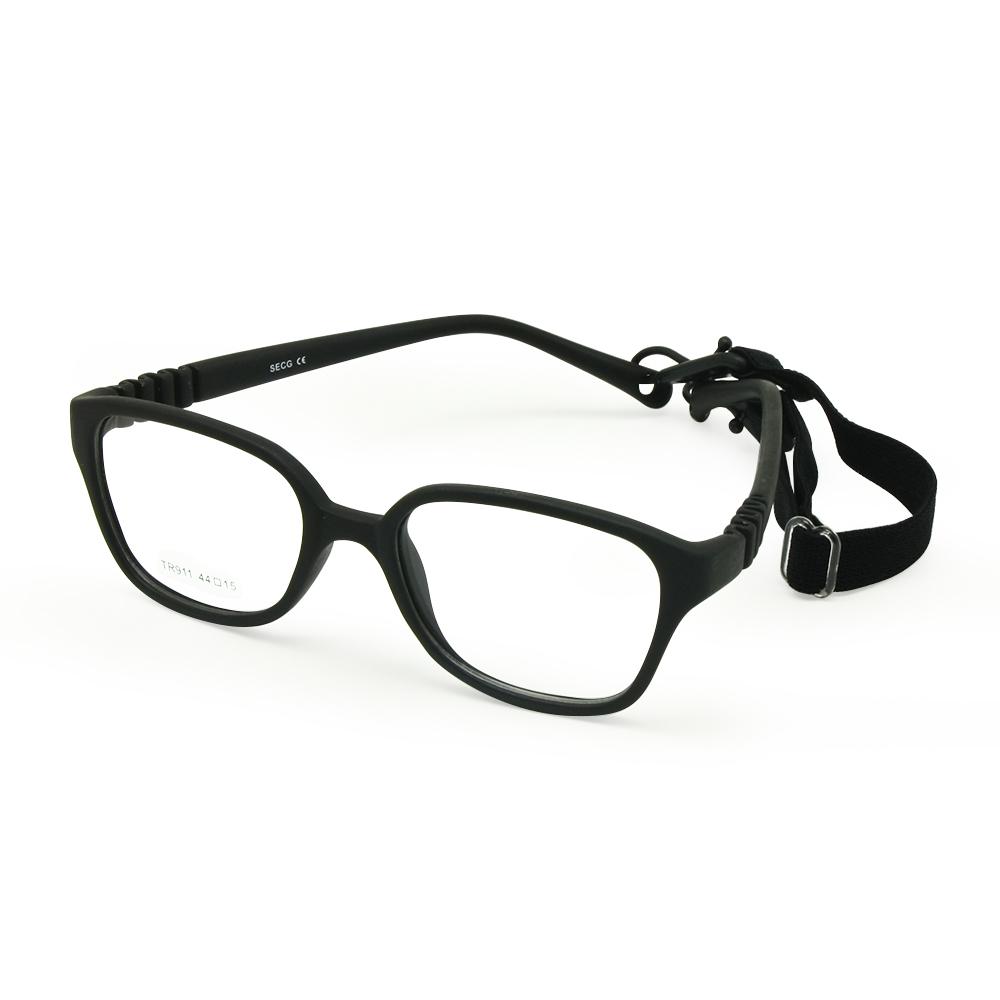 Bendable Kids Glasses Frame with Strap Size 44/15 No Screw One-piece Optical Glasses for Boys Girls 3-5Y