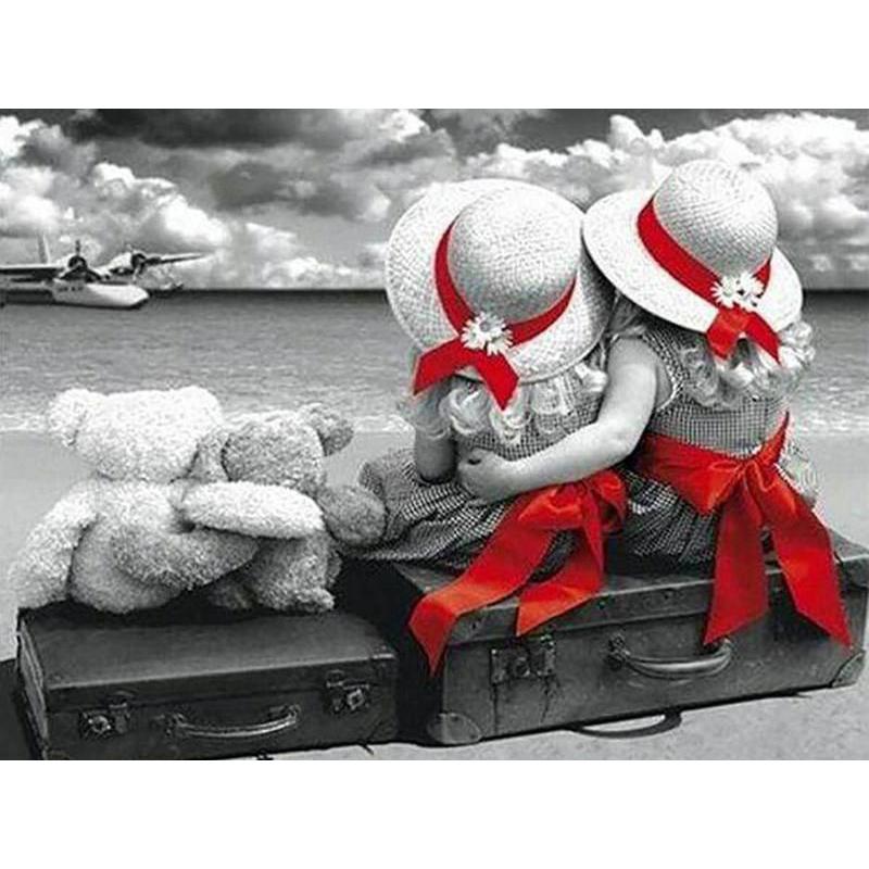 5D Diy Diamond Painting Black Red Landscape Full Round Drill Rhinestones Pictures Embroidery Rose Flower