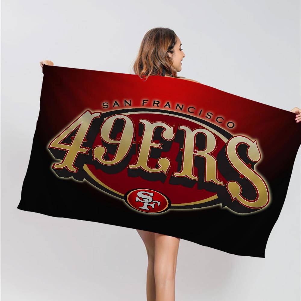 San Francisco 49ers Team Großes Mikrofaser Strandtuch Schnelltrocknendes Handtuch Sandstrandtücher Pooltuch für Reisen Schwimmbad Yoga