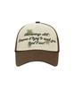 AMES-WORLDWIDE Two Tone Lettering Ball Cap Brown