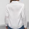 Elegant Satin Long Sleeve Blouse Women Summer Spring Casual Shirt Faux Silk Tops Single Breasted Basic Shirts