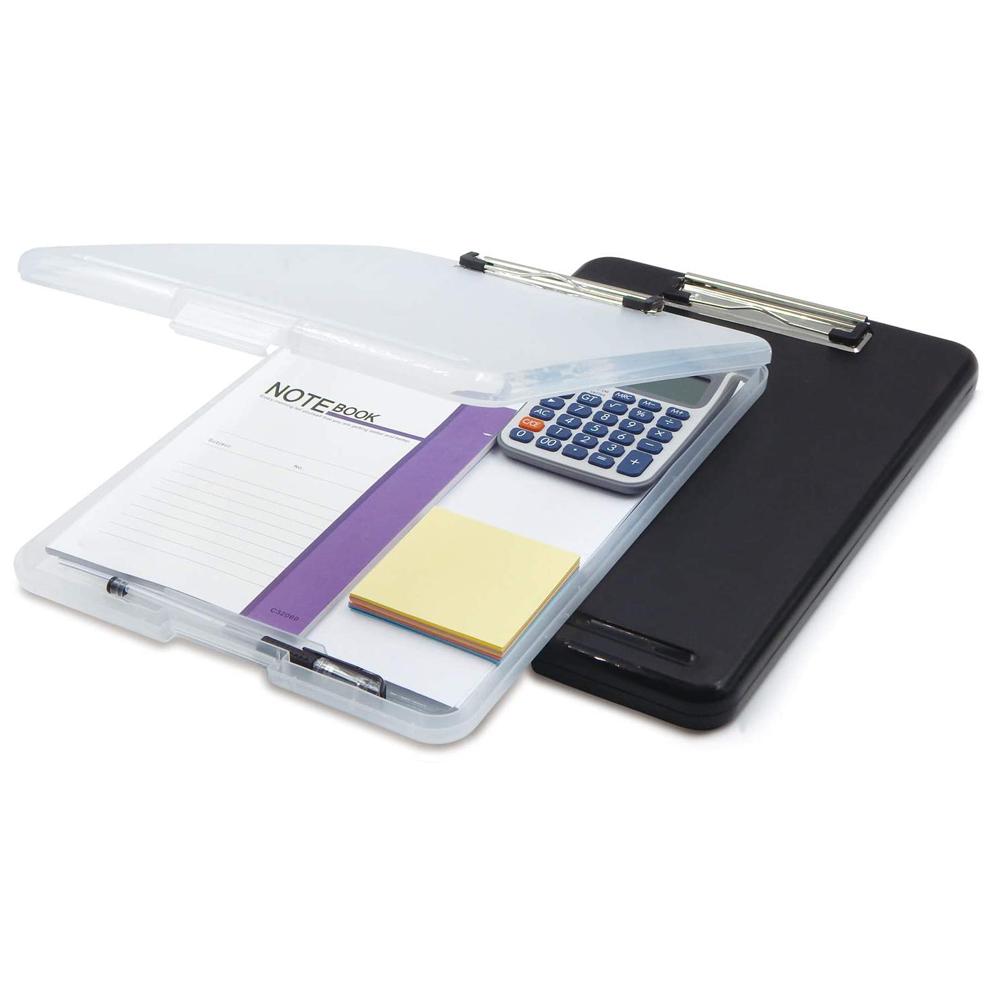 Holder Plastic Lightweight Waterproof Document Case Filing Storage Writing Pad A4 Clipboard Box