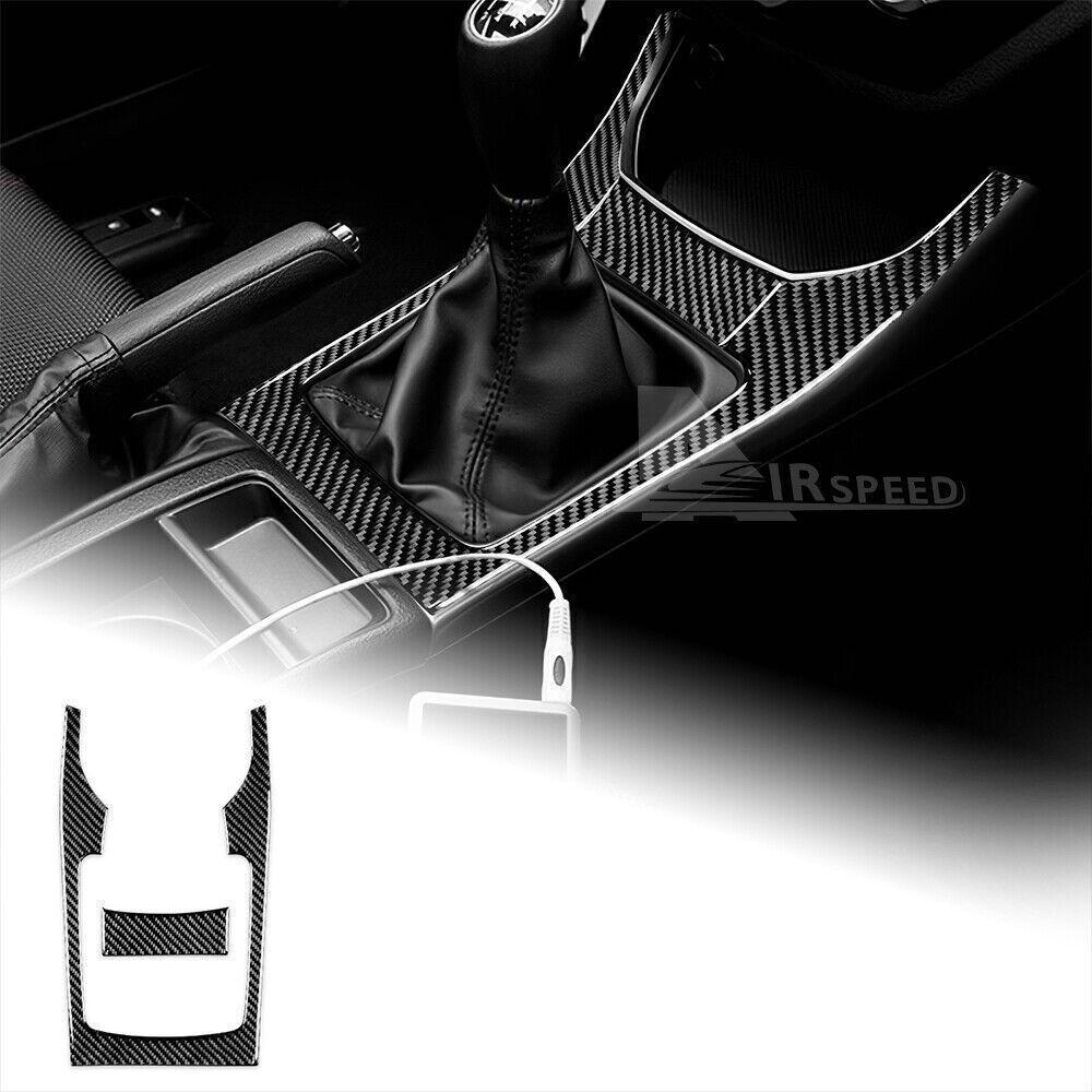 Black Gear Shift Console Cover Carbon Fiber Sticker For Subaru Impreza 2009-2011