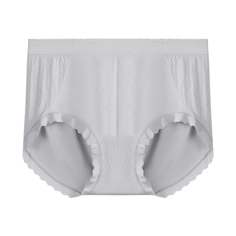 Plus Size Women's Silk Antibacterial Crotch High Bounce Belly Wrap Butt Panties