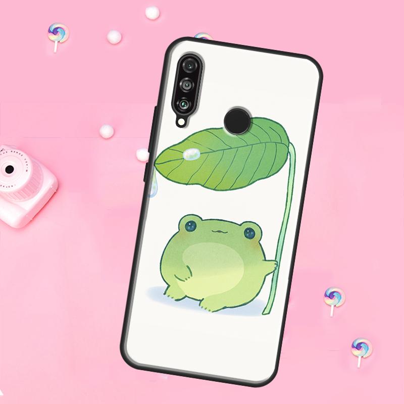 Cute Green Frog For Huawei Nova Y90 Y70 Y60 Y91 Y61 Y73 Y72 12s 12i 11i 8i 9 10 SE P40 Lite P60 P30 Pro Case