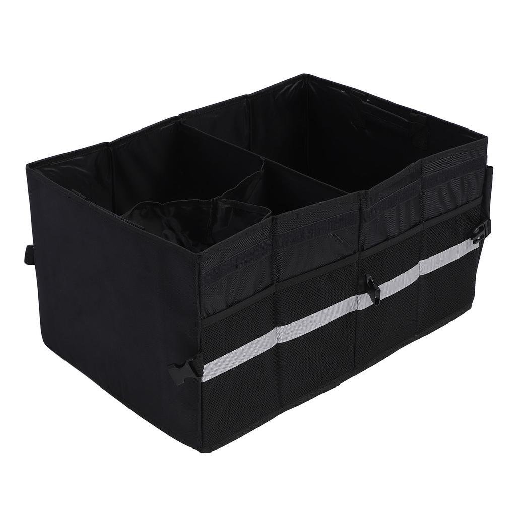 Car Trunk Organizer with Lid 63L Large Capacity Collapsible Cargo Storage Box for Vehicles SUVs