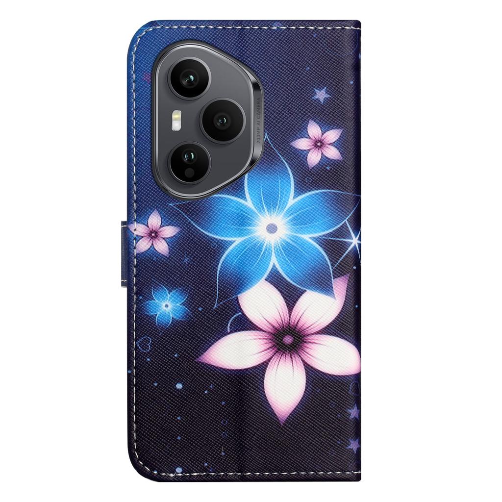 Dla Honor 400 Pro 5G (Światowy) Etui Wzór Nadruk Skóra PU Portfel Pokrowiec na Telefon Tekstura Krzyżowa