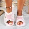 Fashion Autumn Winter Indoor Fashion EVA Light Cross Flip Flops Soft Flat Slides Women 2025 New Furry Slippers Home Women Fluffy Slides