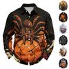 Men's Halloween Long Sleeve Button Front Cardigan