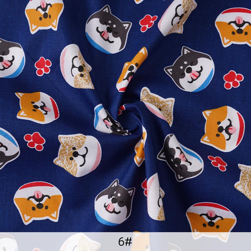 Pure Cotton Cartoon Printed Fabric for Summer Dress Bedding Children's Pajamas Handmade DIY Sewing Fabrics 0.5m/1m/2m