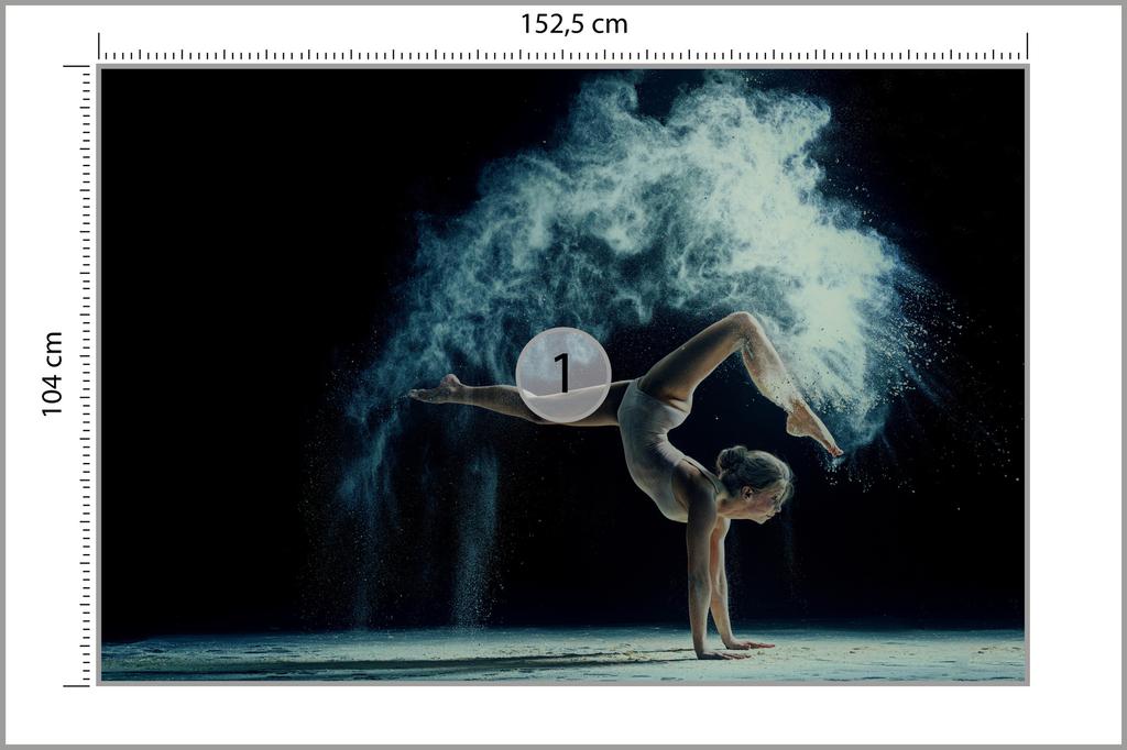 Photomural Gymnast During The Performance Washable Fleece 152.5x104