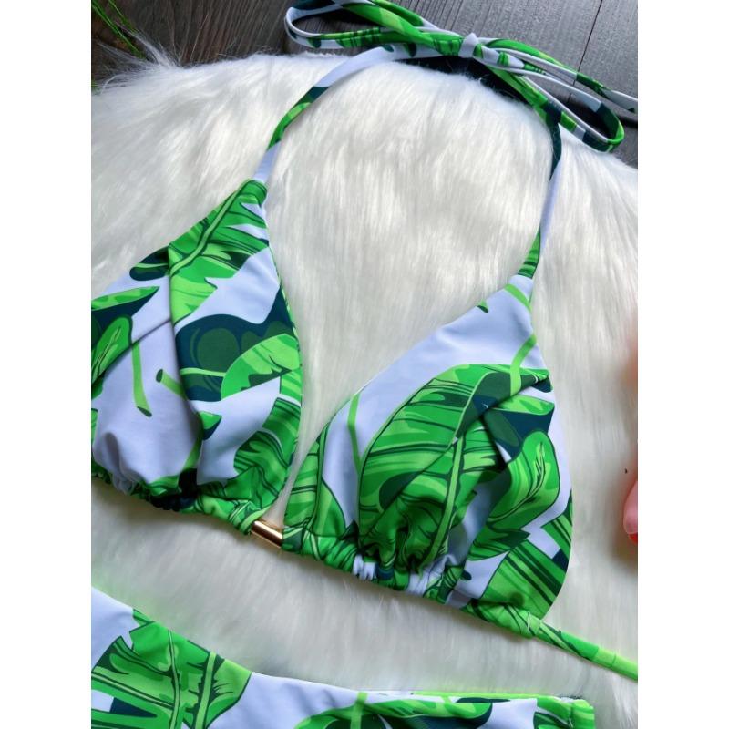 2025 New Sexy Print Bandage Bikini Set Women's Swimsuit Two-piece Triangle Swimwear Bathing Suit Brazilian Biquinis