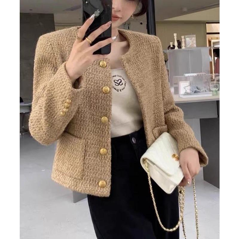 Nouveau Haut Femme French Xiaoxiang Haute Qualité Mode Polyvalent Mignon Qin Mode Veste Courte Tendance
