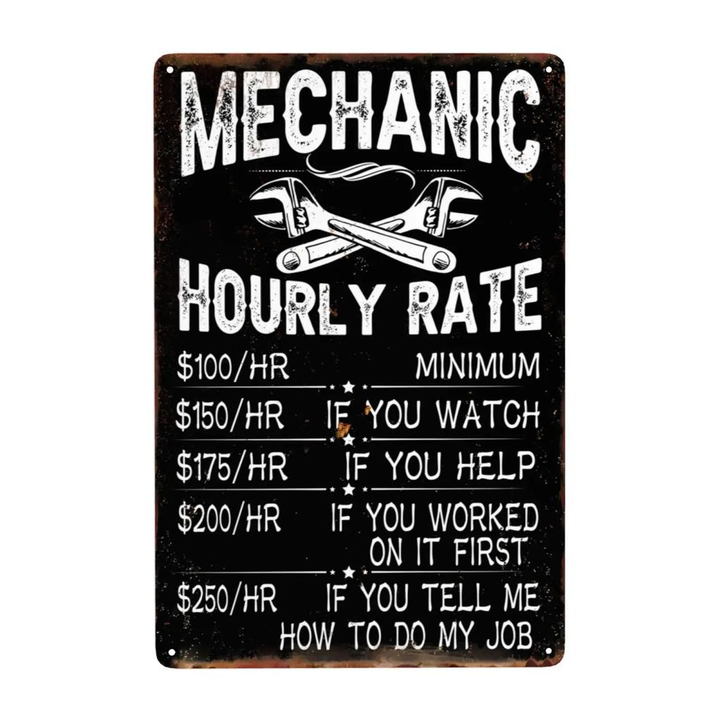 1pc, Full Service Garage Sign,Mechanic Car Service Parts Repairs Vintage Metal Signs for Cafe Bar Shop Wall Decor 8x12 Inch