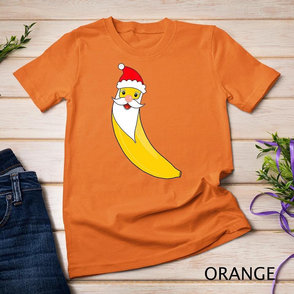 Christmas Banana Santa Claus Hat Funny Merry Christmas gift Unisex T-shirt 6 S