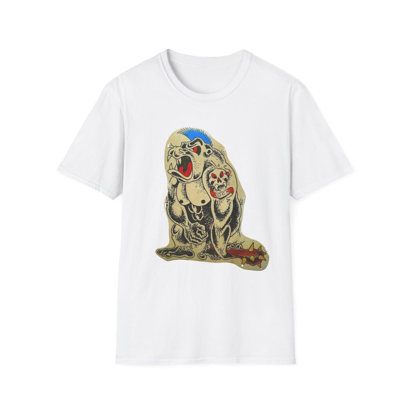 Traditional Tattoo Old School Sailor Vintage Style Biker Punk Caveman T-Shirt S