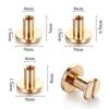 10Pcs Solid Nail Bolt Strap Rivets 5/6.5/ 8mm Screw Leather Craft Bookkeeping Round Head Screws For Luggage Clothes/Bag/Shoes