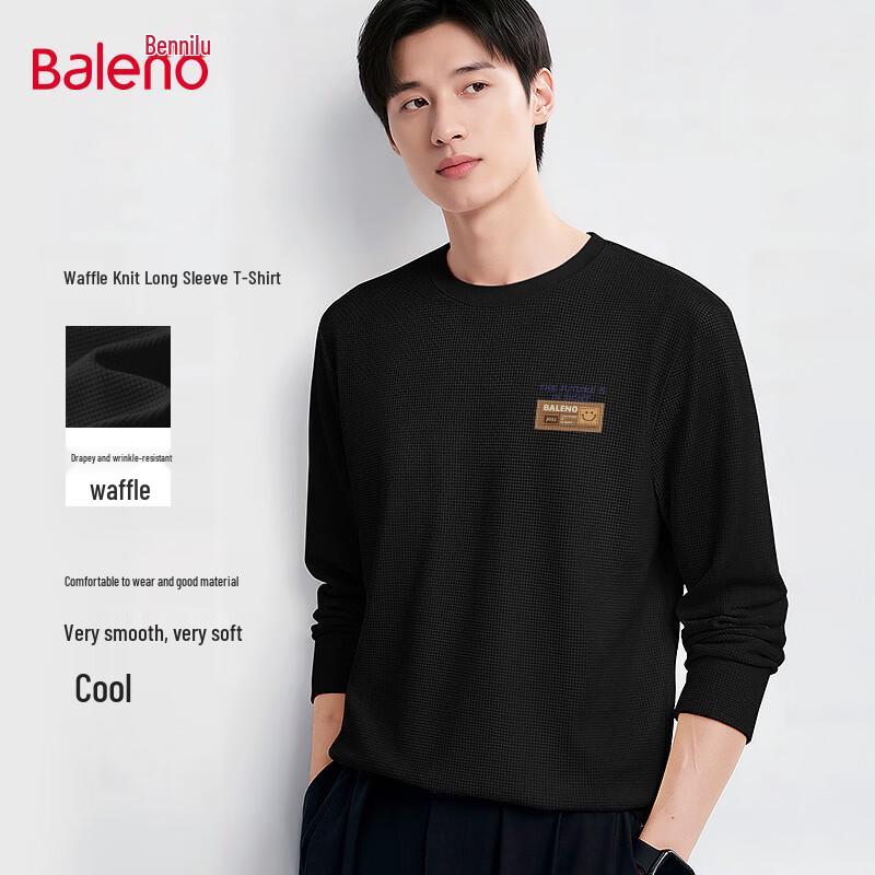 Baleno 2026 Men's Waffle Knit Long-Sleeve Casual T-Shirt