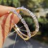 Cao Shi Gold Zircon Fashion Earrings - European & American Style for Women