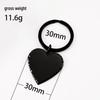 Stainless Steel Heart Keychain with UV Color Print for Laser Engraving