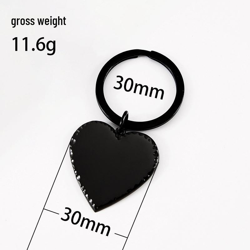 Stainless Steel Heart Keychain with UV Color Print for Laser Engraving