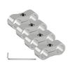 4PCS Braided Hose Separator Clamp Adapter 4AN 6AN 8AN 10AN 12AN Fuel Line Fitting Bracket Aluminum AN4 AN6 AN8 AN10 AN12