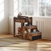 VEVOR Pet Bunk Bed with Removable Stairs, Dog/Cat Window Perch with Storage, Multi-Level Bed Window Perch Dog Bedside Sleeper Couch