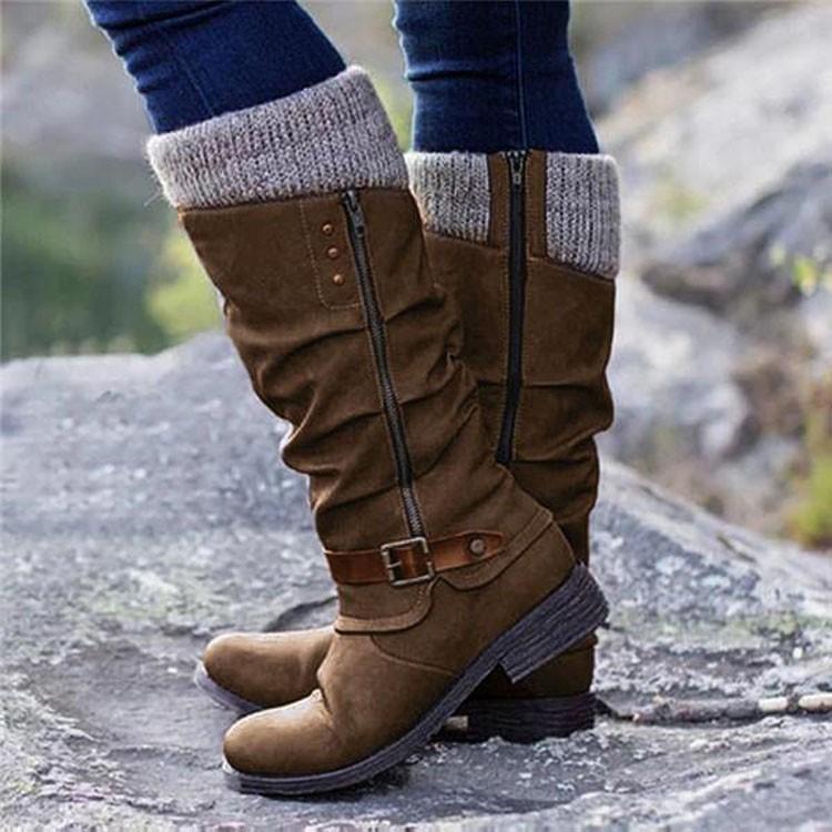 New knight boots women's autumn and winter women's boots tall large size