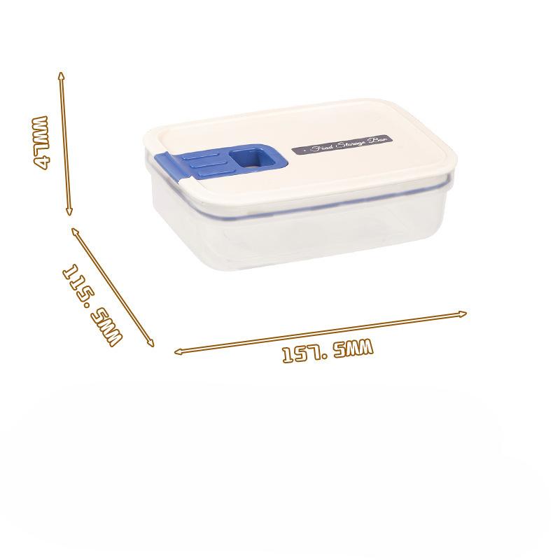

Food-grade Sealed Leak-proof Square Large-capacity Household Refrigerator Storage Box with Lid PP small синій