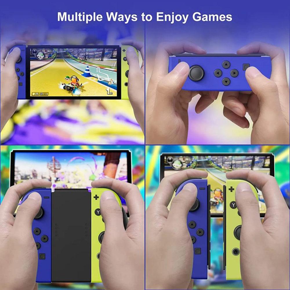 1 Pair For Switch JoyCon Controller Console 1 Pair Wireless Gamepad White L&R  Shell Green Purple Yellow Pink Cover
