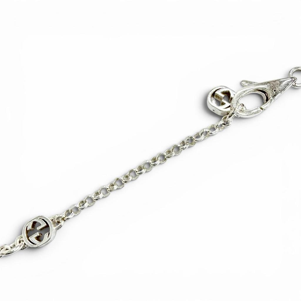 Excellent GUCCI Necklace Double G Necklace Silver 925 Women 770724 Used